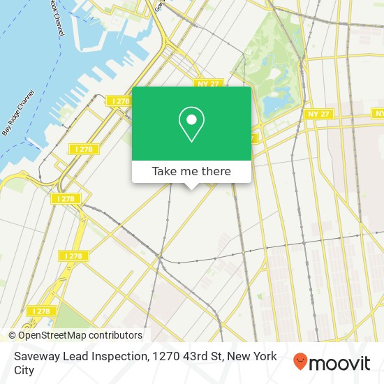 Saveway Lead Inspection, 1270 43rd St map