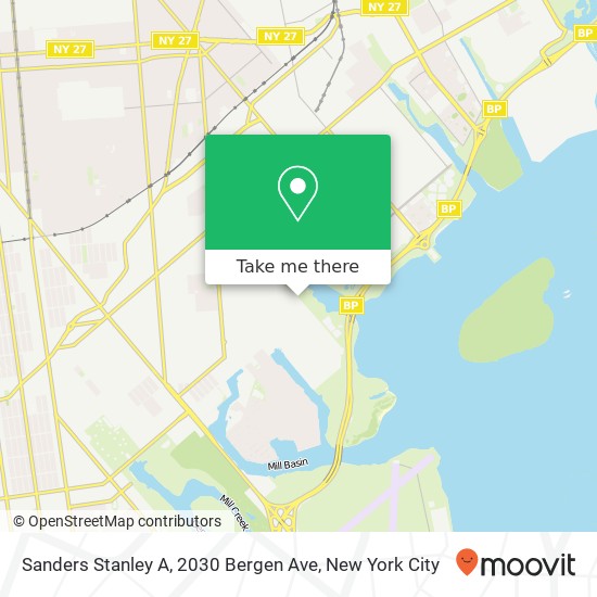 Mapa de Sanders Stanley A, 2030 Bergen Ave