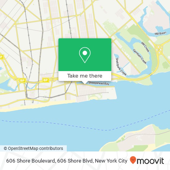 Mapa de 606 Shore Boulevard, 606 Shore Blvd