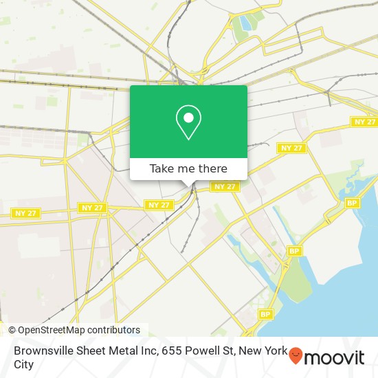 Mapa de Brownsville Sheet Metal Inc, 655 Powell St