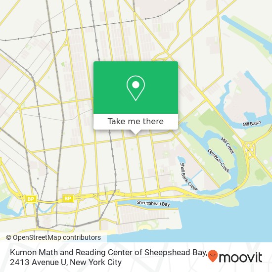 Kumon Math and Reading Center of Sheepshead Bay, 2413 Avenue U map