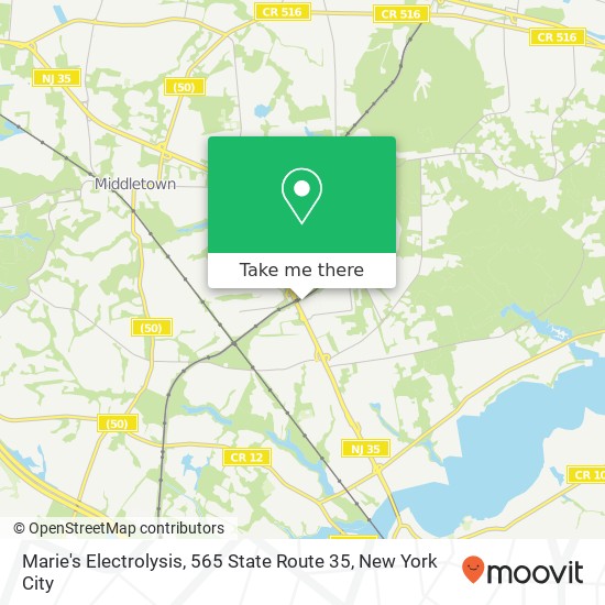 Mapa de Marie's Electrolysis, 565 State Route 35