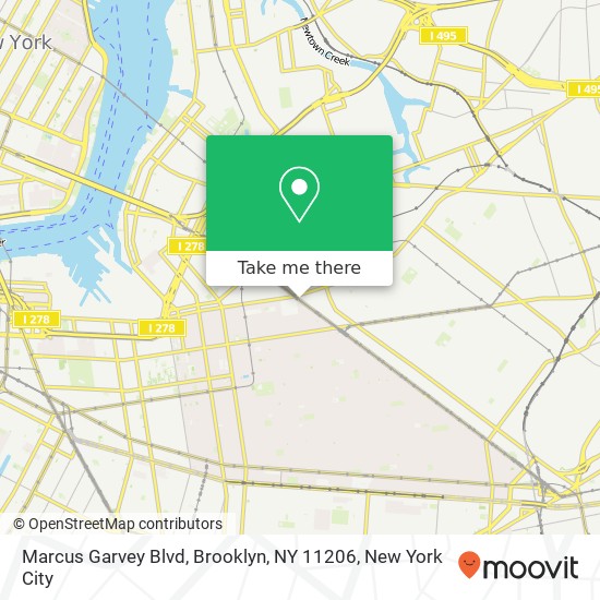 Marcus Garvey Blvd, Brooklyn, NY 11206 map
