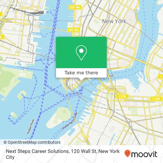 Next Steps Career Solutions, 120 Wall St map