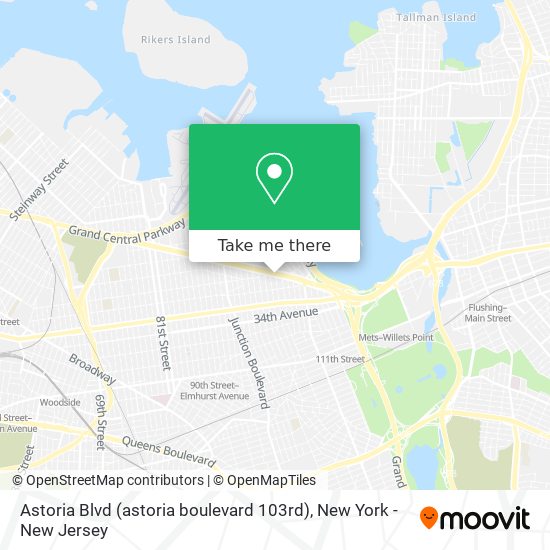 Mapa de Astoria Blvd (astoria boulevard 103rd)