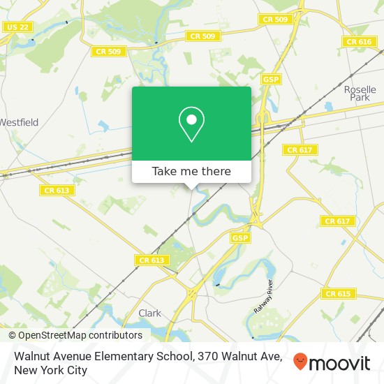 Mapa de Walnut Avenue Elementary School, 370 Walnut Ave