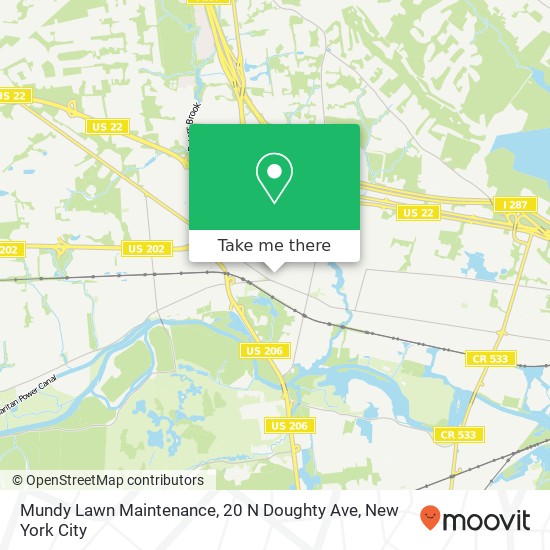 Mapa de Mundy Lawn Maintenance, 20 N Doughty Ave