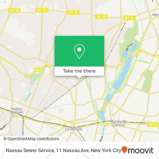 Mapa de Nassau Sewer Service, 11 Nassau Ave