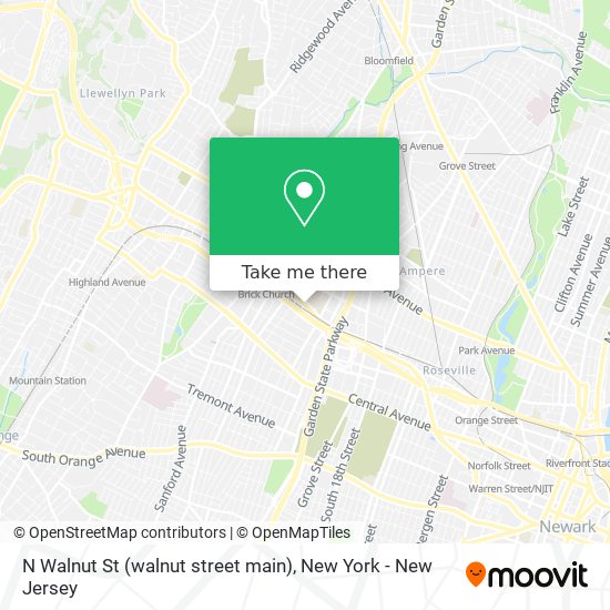 N Walnut St (walnut street main) map