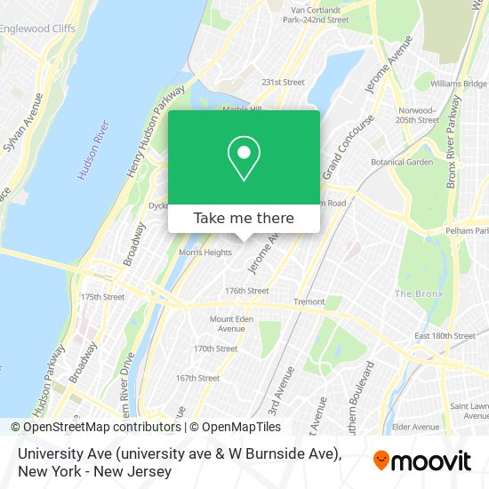 Mapa de University Ave (university ave & W Burnside Ave)