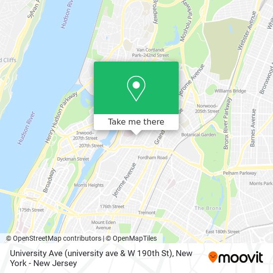 University Ave (university ave & W 190th St) map