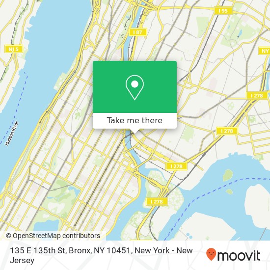 Mapa de 135 E 135th St, Bronx, NY 10451