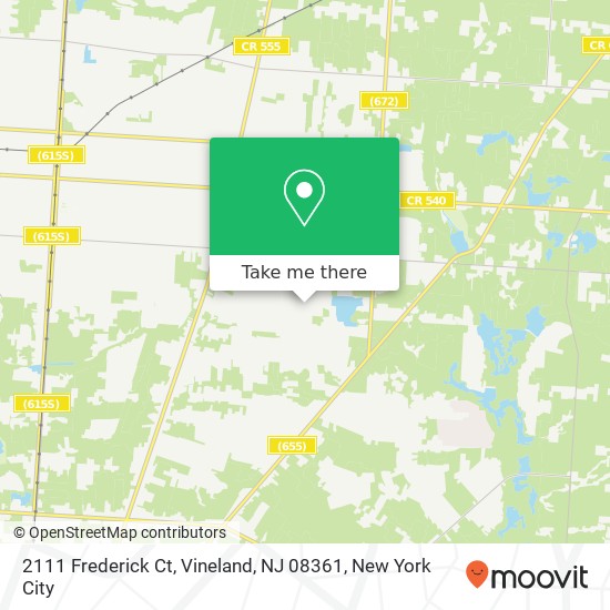 Mapa de 2111 Frederick Ct, Vineland, NJ 08361