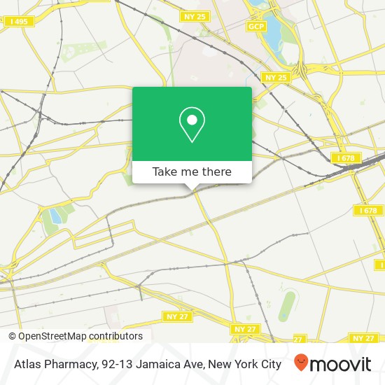 Atlas Pharmacy, 92-13 Jamaica Ave map