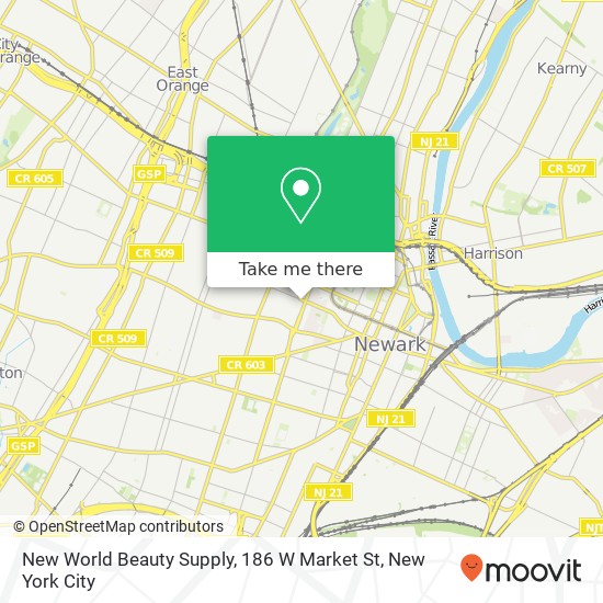 New World Beauty Supply, 186 W Market St map