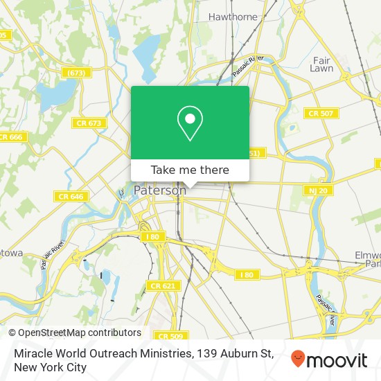 Miracle World Outreach Ministries, 139 Auburn St map