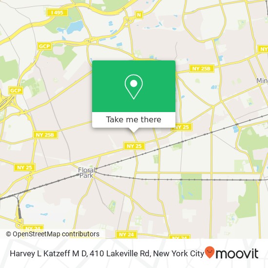 Mapa de Harvey L Katzeff M D, 410 Lakeville Rd