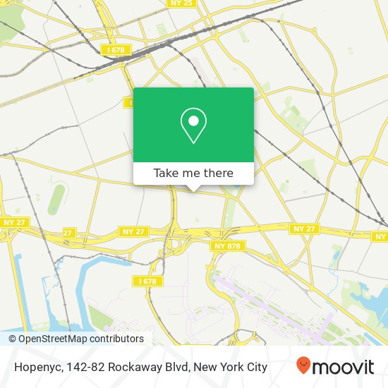 Mapa de Hopenyc, 142-82 Rockaway Blvd