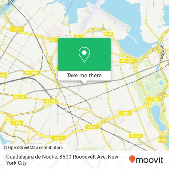 Mapa de Guadalajara de Noche, 8509 Roosevelt Ave
