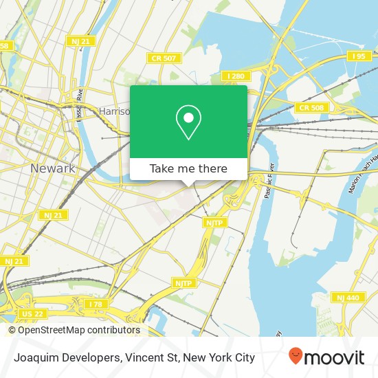 Mapa de Joaquim Developers, Vincent St