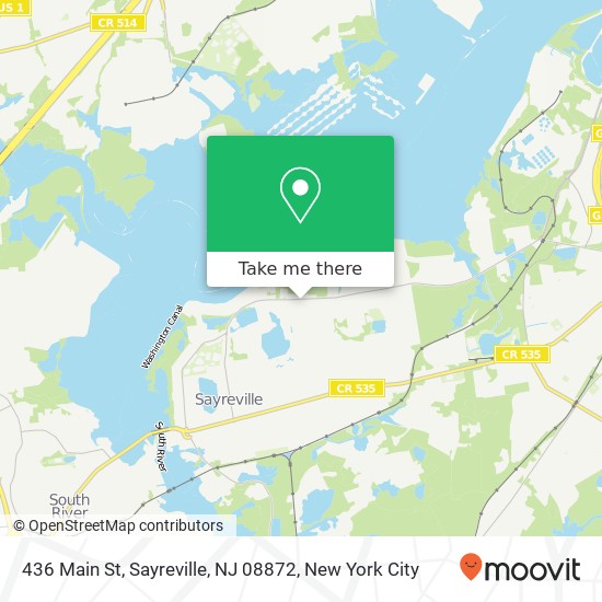 Mapa de 436 Main St, Sayreville, NJ 08872