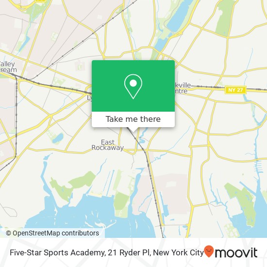 Five-Star Sports Academy, 21 Ryder Pl map