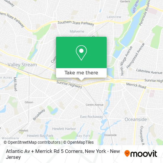 Mapa de Atlantic Av + Merrick Rd 5 Corners