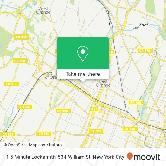 Mapa de 1 5 Minute Locksmith, 534 William St