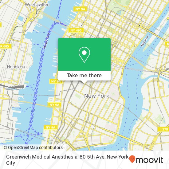 Greenwich Medical Anesthesia, 80 5th Ave map