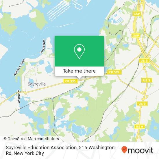 Sayreville Education Association, 515 Washington Rd map