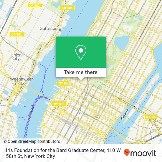 Iris Foundation for the Bard Graduate Center, 410 W 58th St map