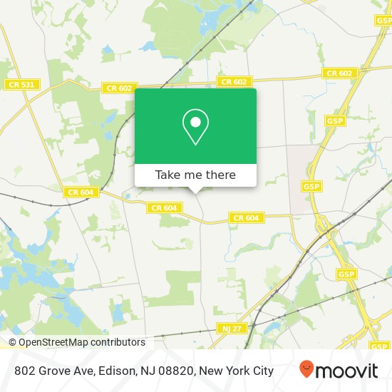 802 Grove Ave, Edison, NJ 08820 map