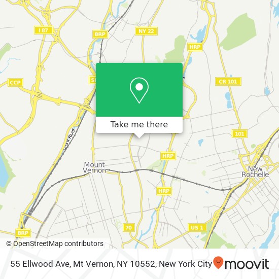 55 Ellwood Ave, Mt Vernon, NY 10552 map