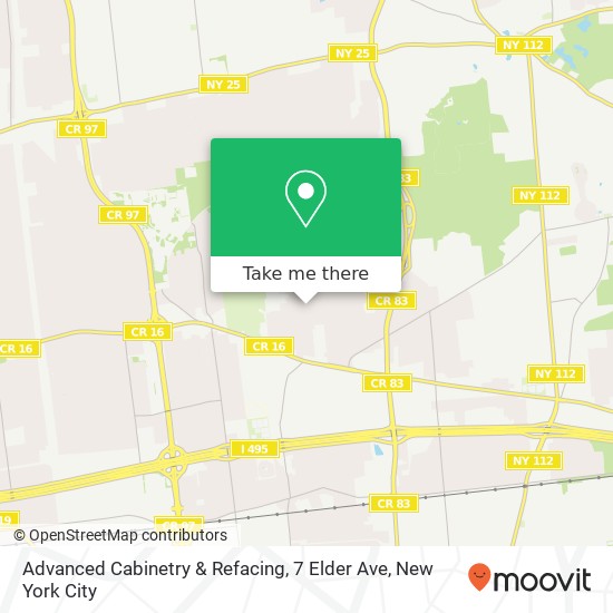Mapa de Advanced Cabinetry & Refacing, 7 Elder Ave