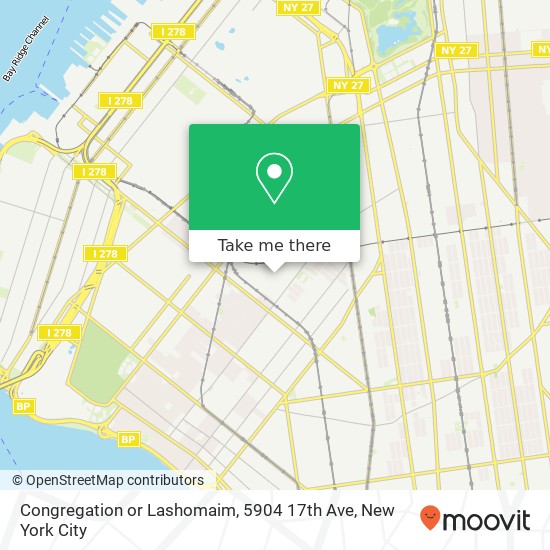 Mapa de Congregation or Lashomaim, 5904 17th Ave