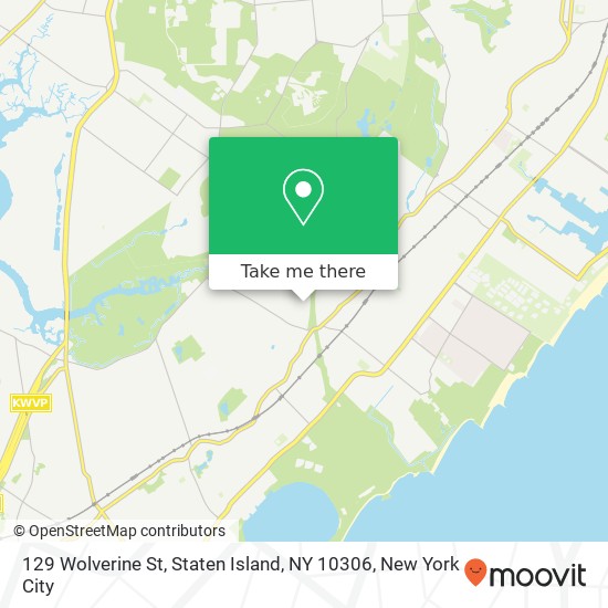 Mapa de 129 Wolverine St, Staten Island, NY 10306