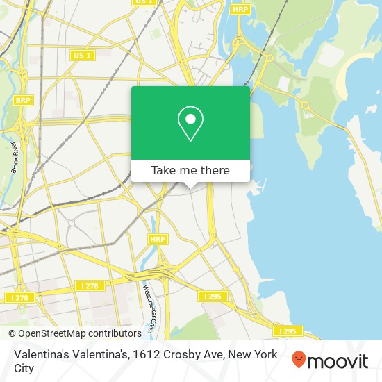 Mapa de Valentina's Valentina's, 1612 Crosby Ave
