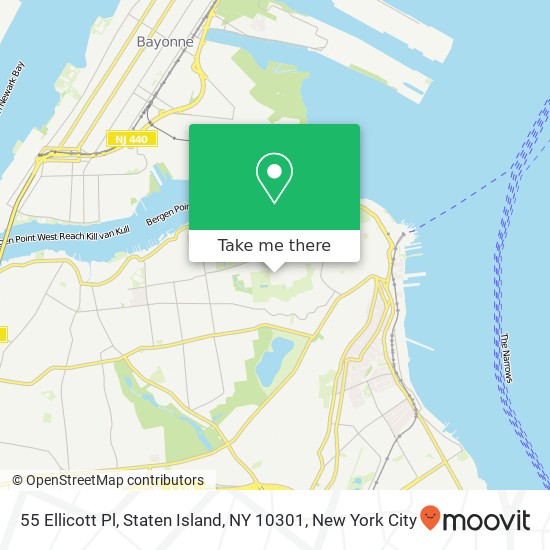 Mapa de 55 Ellicott Pl, Staten Island, NY 10301