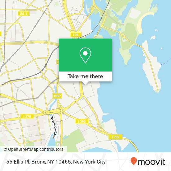 Mapa de 55 Ellis Pl, Bronx, NY 10465
