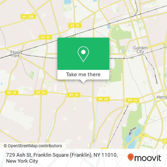 729 Ash St, Franklin Square (Franklin), NY 11010 map