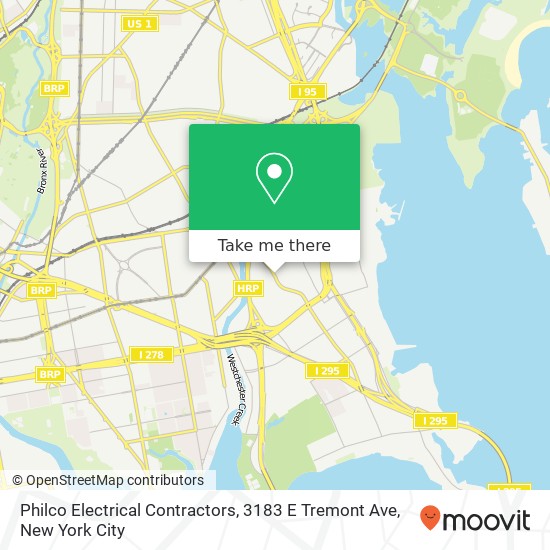 Mapa de Philco Electrical Contractors, 3183 E Tremont Ave