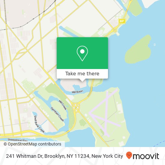 Mapa de 241 Whitman Dr, Brooklyn, NY 11234