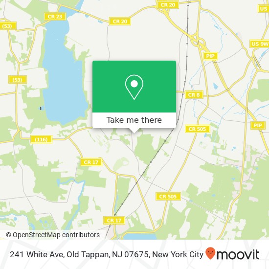 Mapa de 241 White Ave, Old Tappan, NJ 07675
