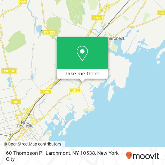 Mapa de 60 Thompson Pl, Larchmont, NY 10538