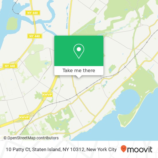 Mapa de 10 Patty Ct, Staten Island, NY 10312