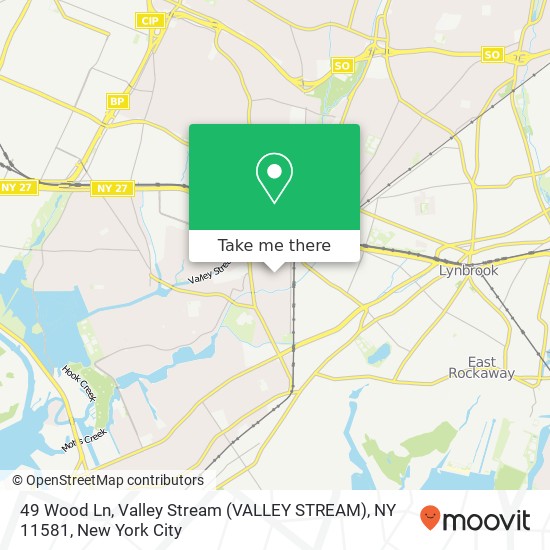 Mapa de 49 Wood Ln, Valley Stream (VALLEY STREAM), NY 11581