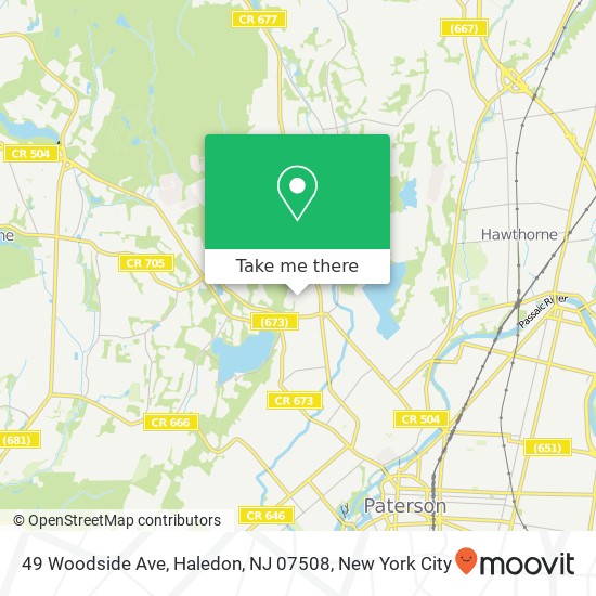 Mapa de 49 Woodside Ave, Haledon, NJ 07508