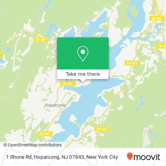 Mapa de 1 Rhone Rd, Hopatcong, NJ 07843