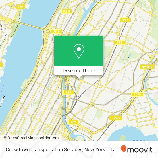 Crosstown Transportation Services map