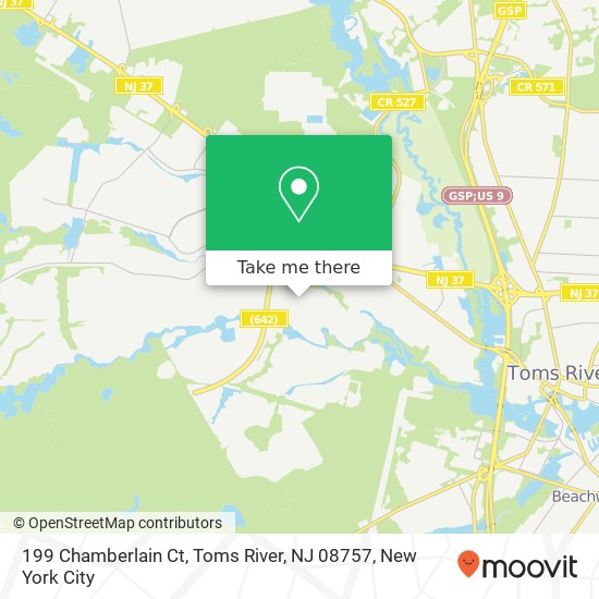 199 Chamberlain Ct, Toms River, NJ 08757 map